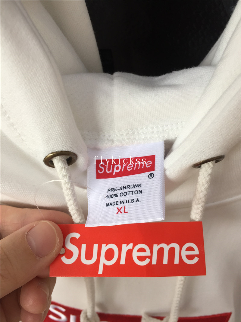 Autumn Supreme Logo Box White Hoodie